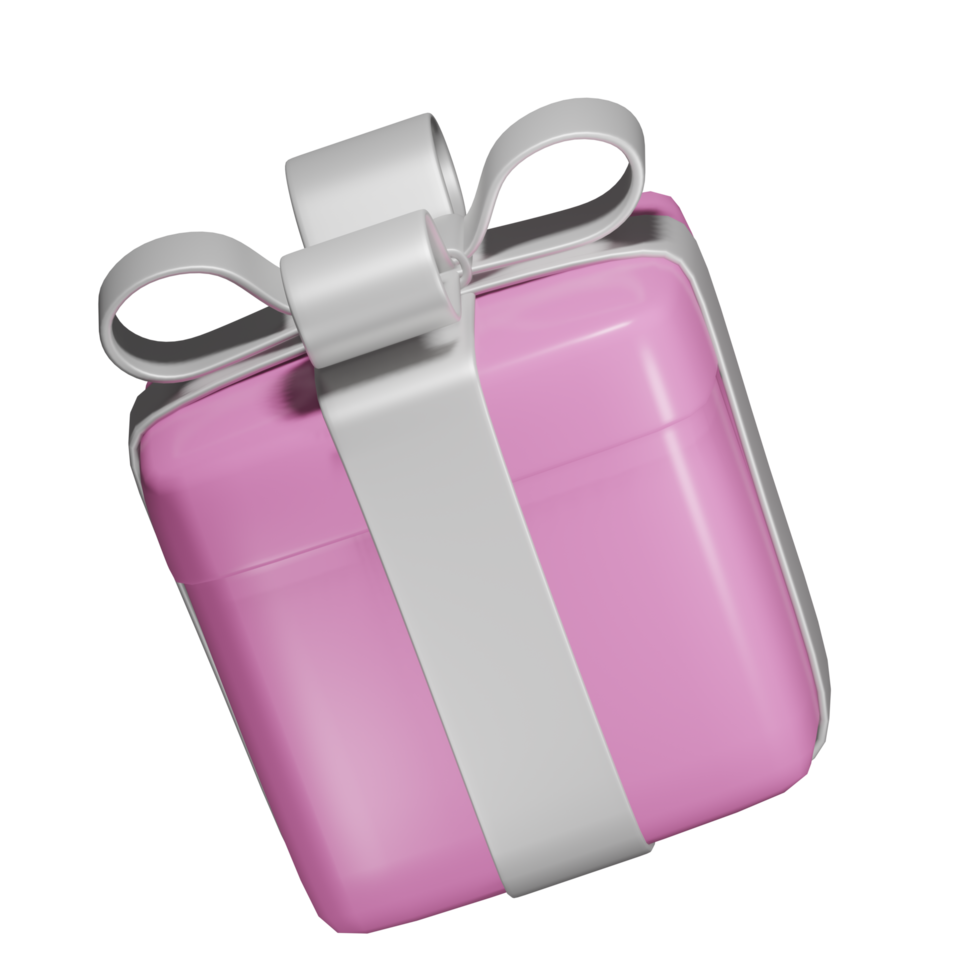 Realistic 3D Gift Box Cutout png