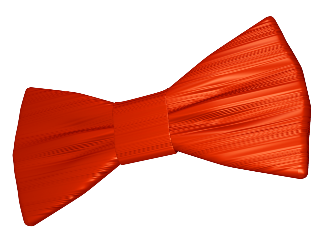 Realistic 3D Red bow tie cutout png