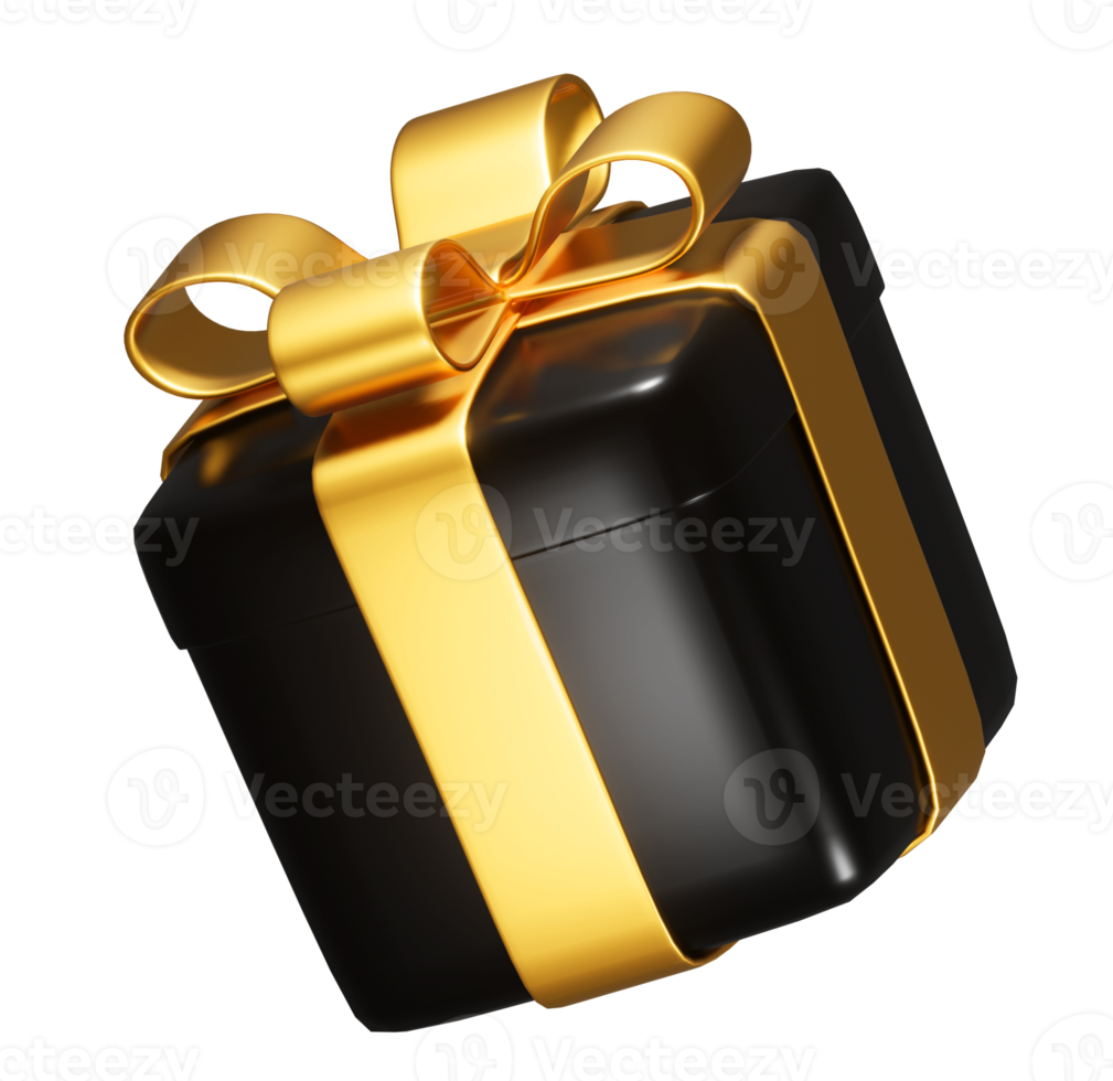 Realistic 3D Gift Box Cutout png