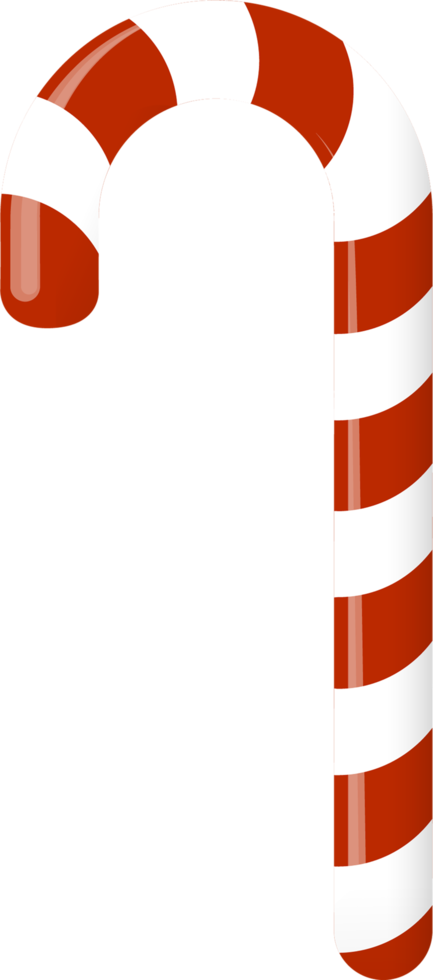 Christmas toy, lollipop red and white cane png