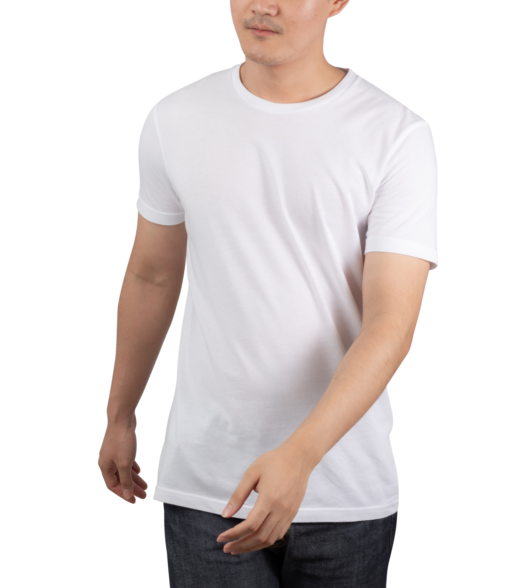 Young man in T shirt mockup, Template for your design 8477561 PNG