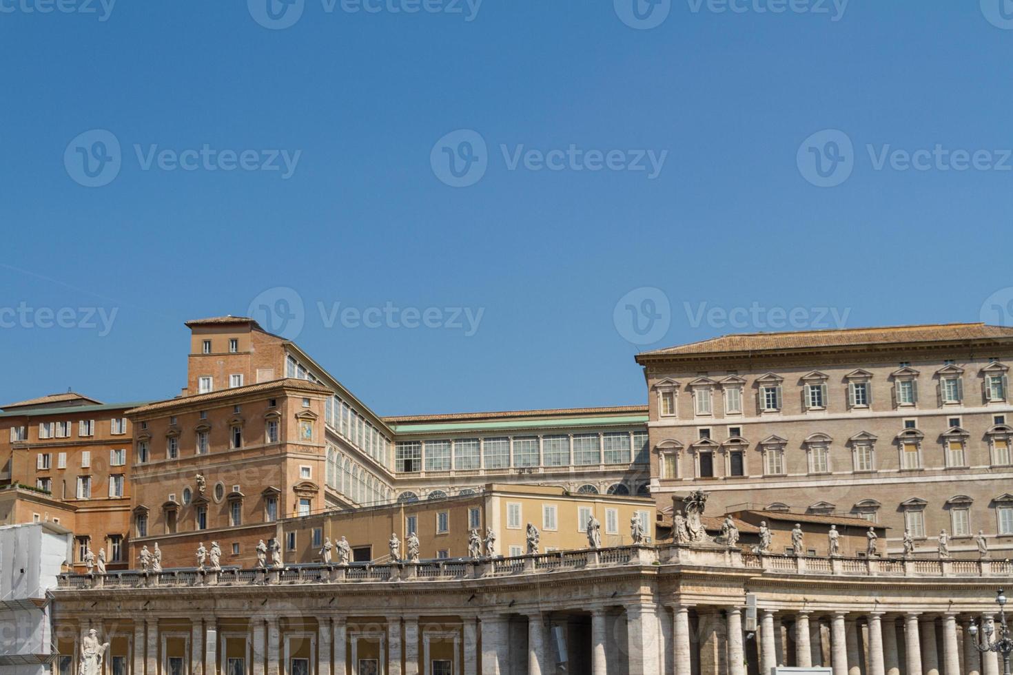 Buildings in Vatican, the Holy See within Rome, Italy. Part of Saint Peter's Basilica. photo