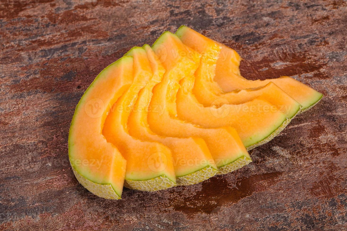 Sliced tasty sweet sliced melon photo