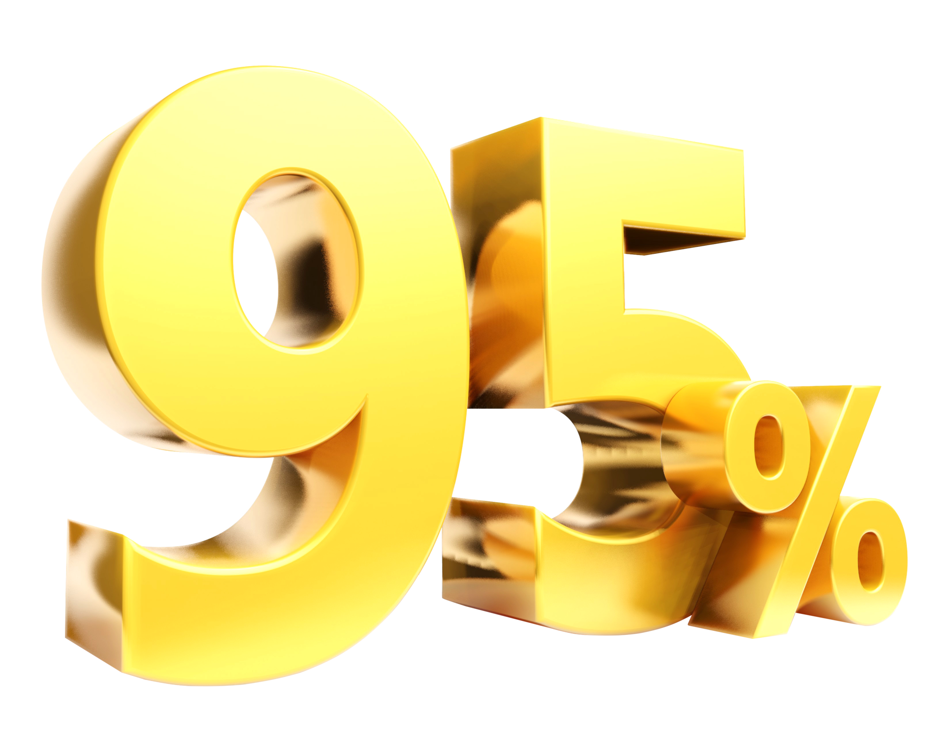 95 Percent Golden Symbol 3D Render 8478215 PNG 95 Percent Golden Symbol 3D Render 8478215 PNG