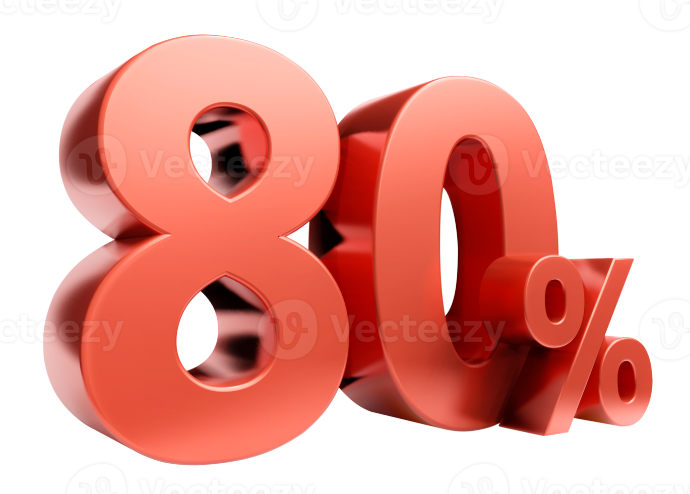 Red price promotion symbol , 3D render png