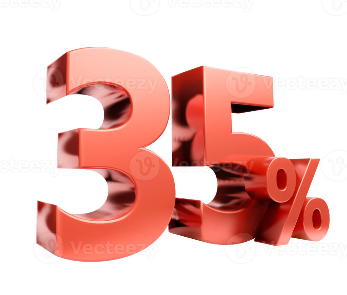Red price promotion symbol , 3D render png