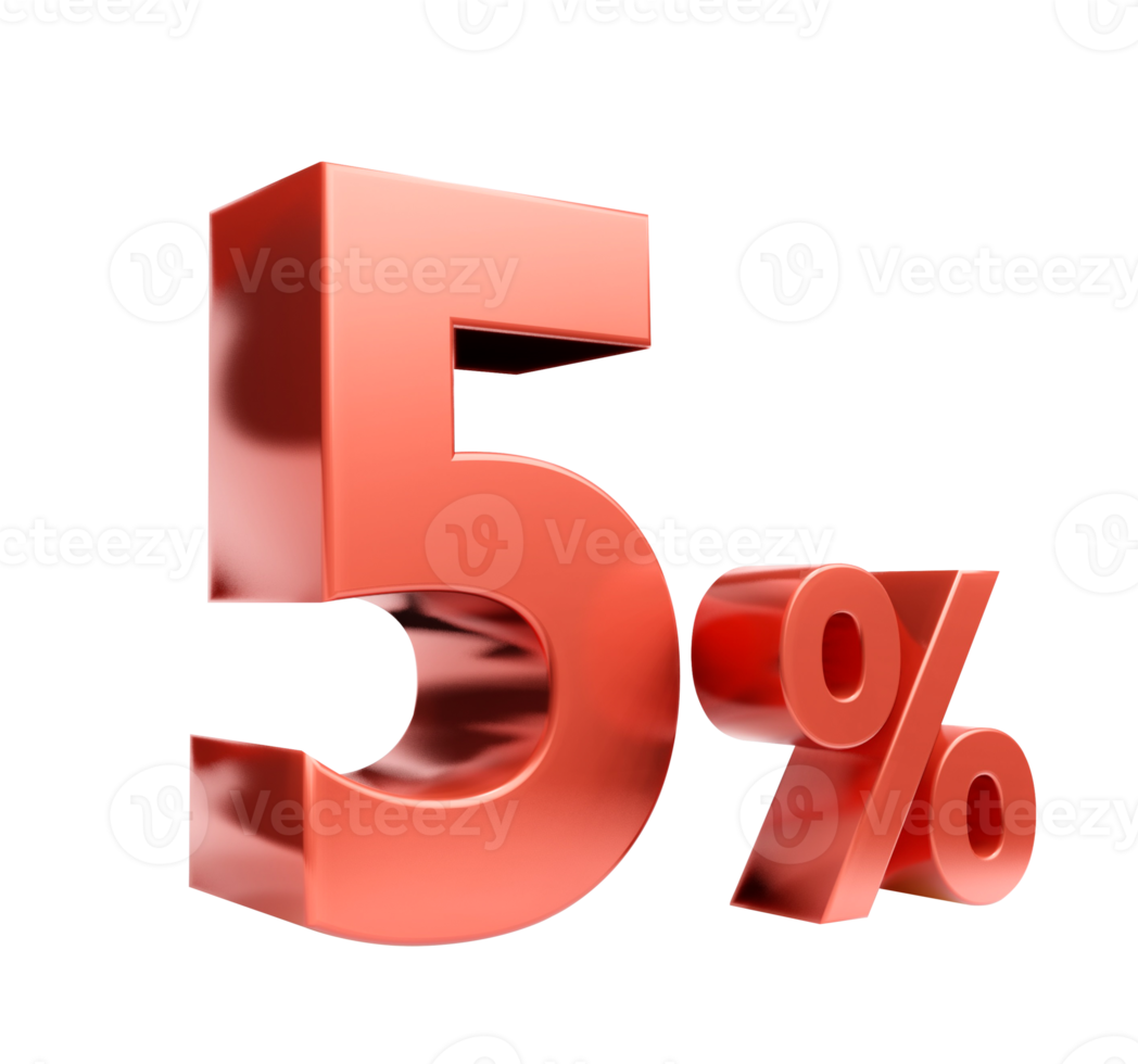 Red price promotion symbol , 3D render png