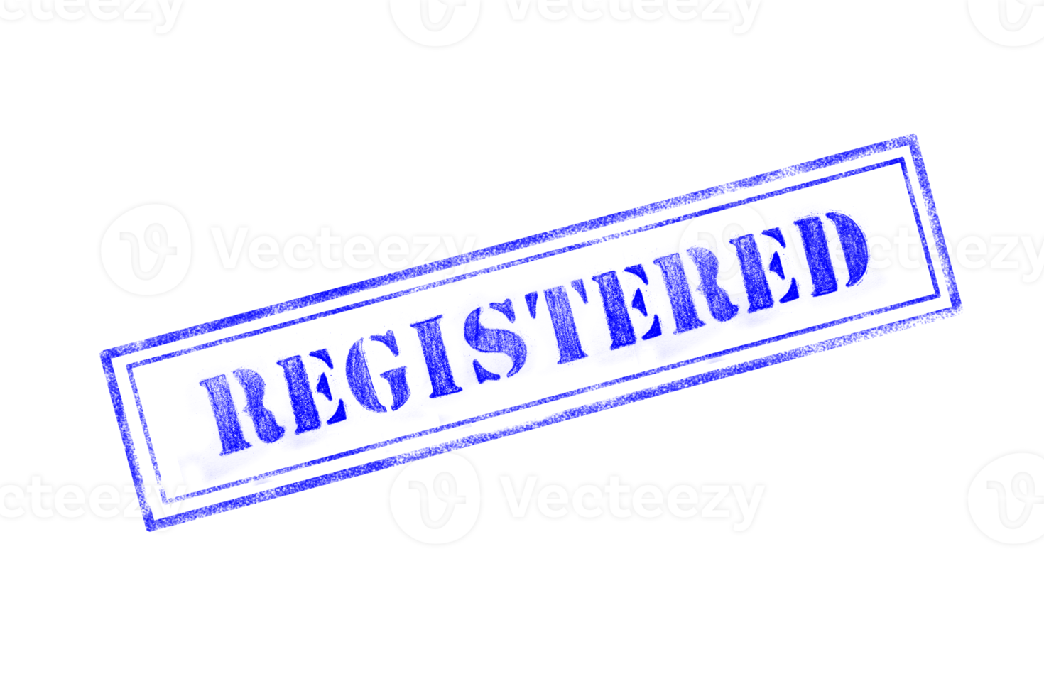 registrierter texturierter Stempel auf isoliertem Hintergrund png