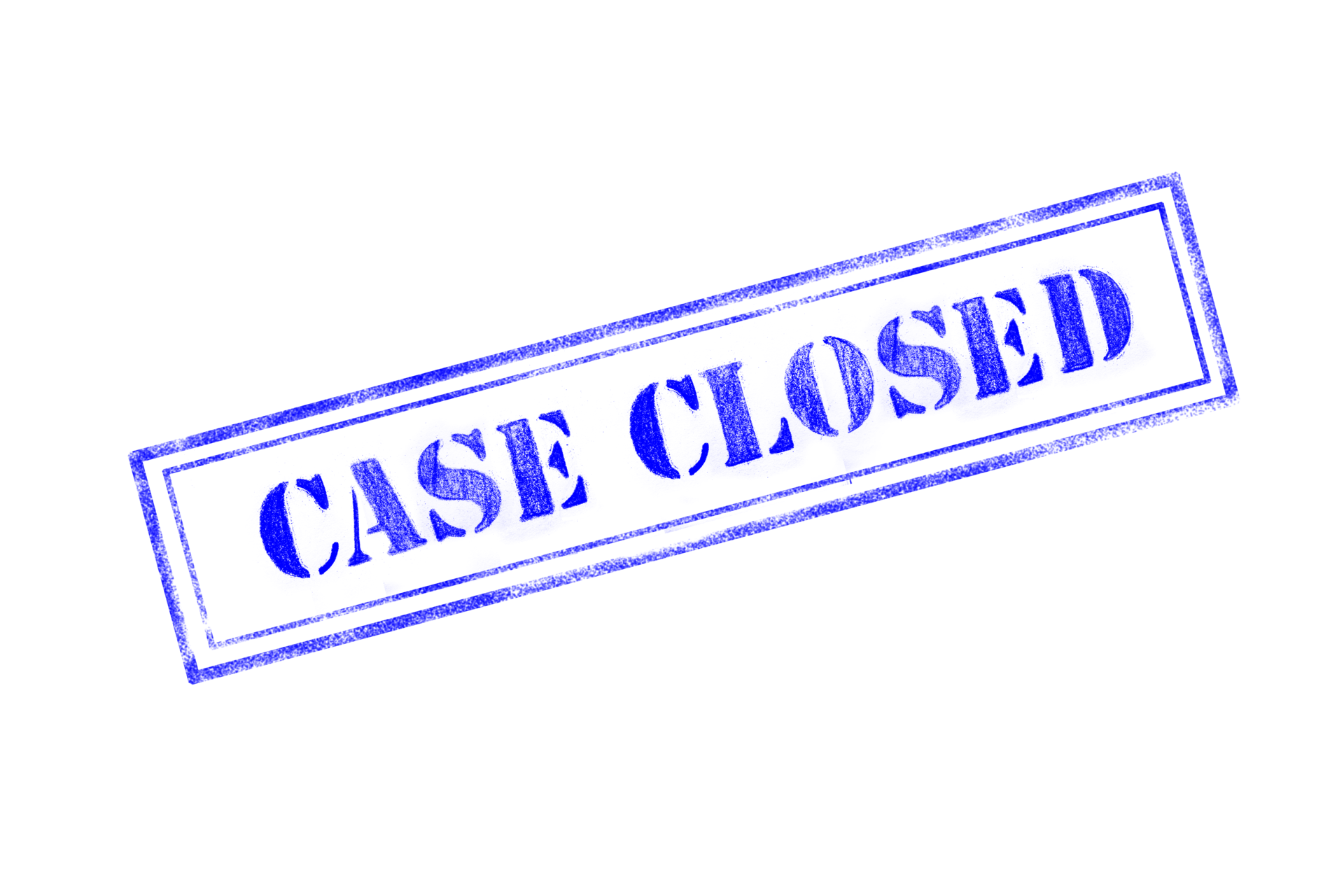 CASE CLOSED rubber stamp over isolated background 8478261 PNG