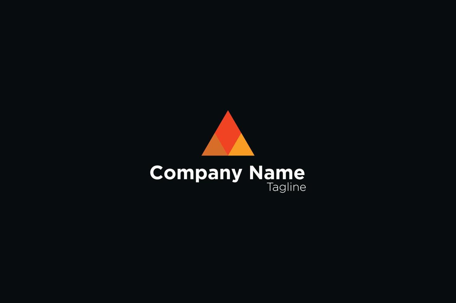 Triangle shape abstract trendy multicolored logo design element in letter a shape- for business company visual identity vector