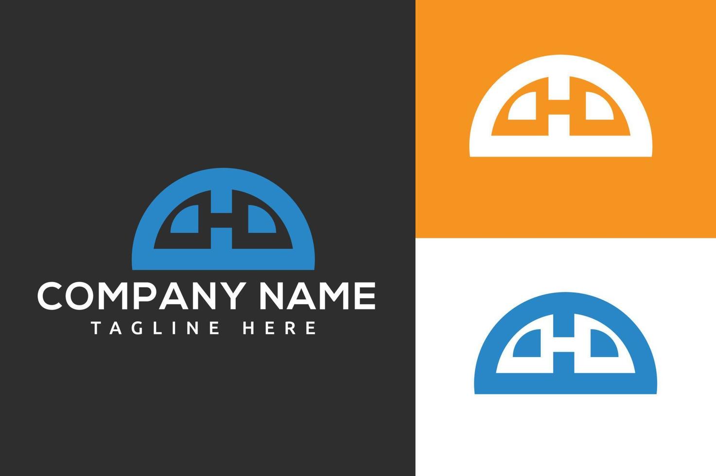 Smart robot logo template. Cute logotype on modern  backgrounds. Future technologies theme. Vector concept symbol.