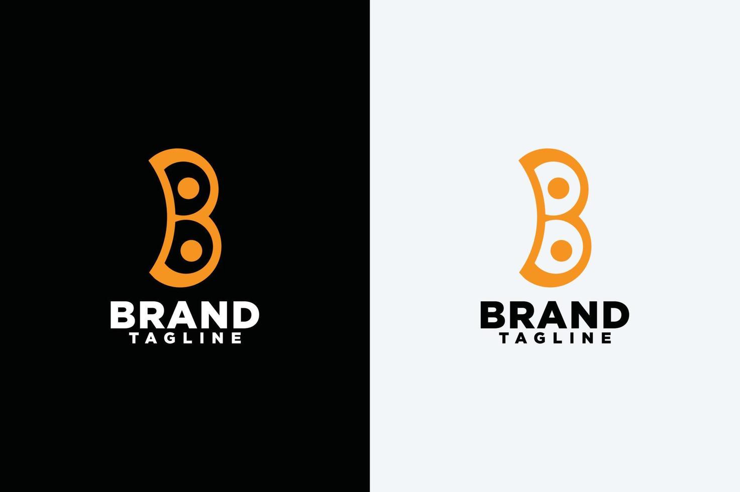 Letter B coffee beans logo design inspiration. Abstract letter B company logo for business vector of the black color. Simple Monoline Letter B and Coffee Bean Logo Design