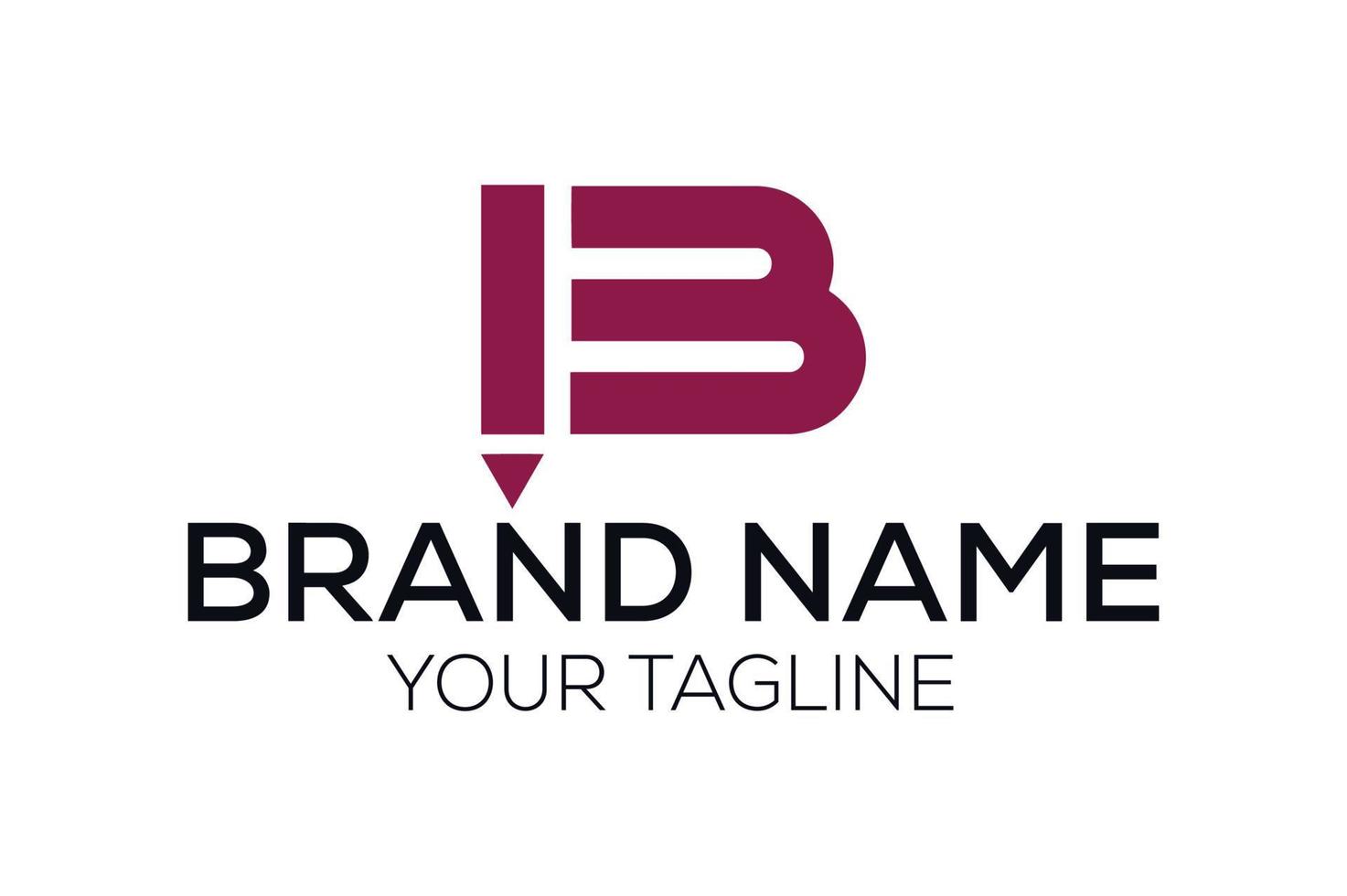letter B, Writing Logo Design Template. vector