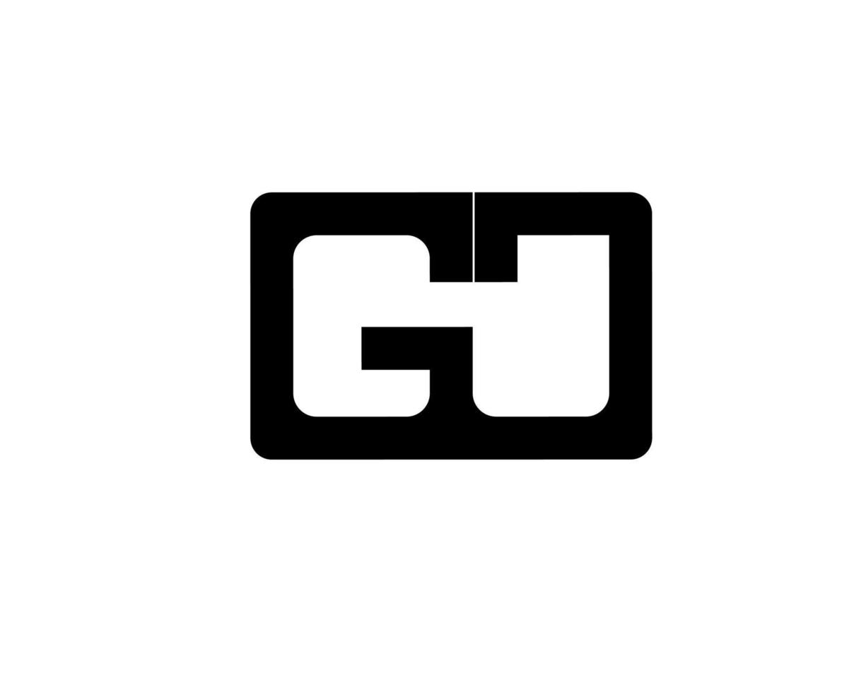 gj jg g j initial letter logo vector