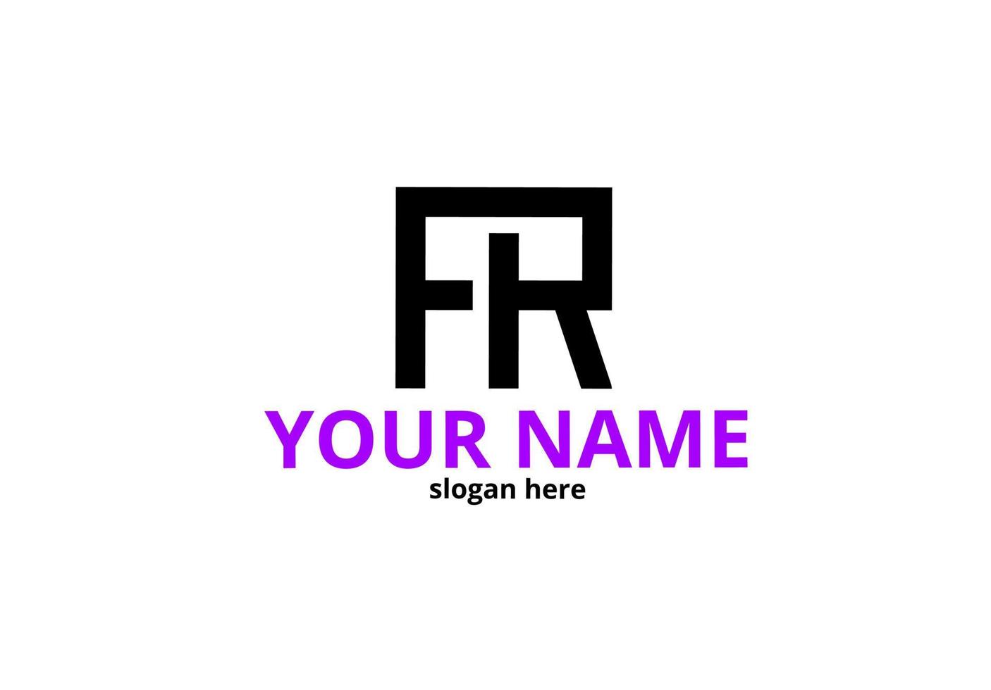 fr rf f r initial letter logo vector