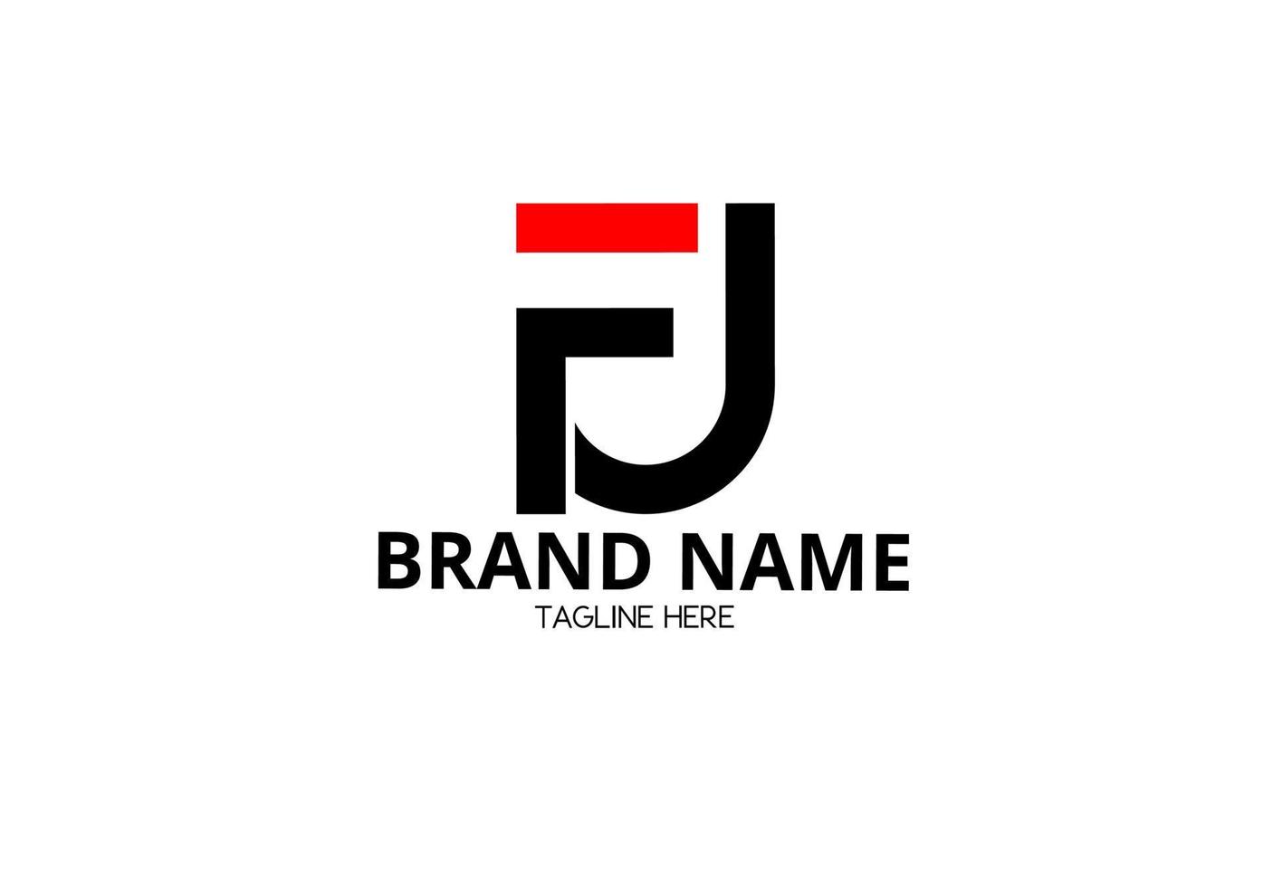 fj jf f j initial letter logo vector