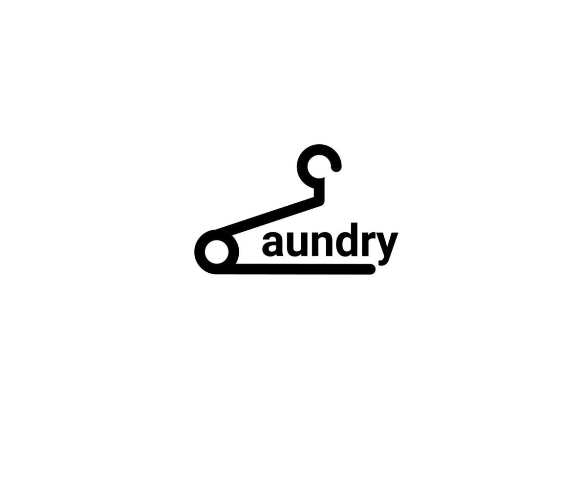 letra inicial l percha diseño de logotipo de lavandería vector