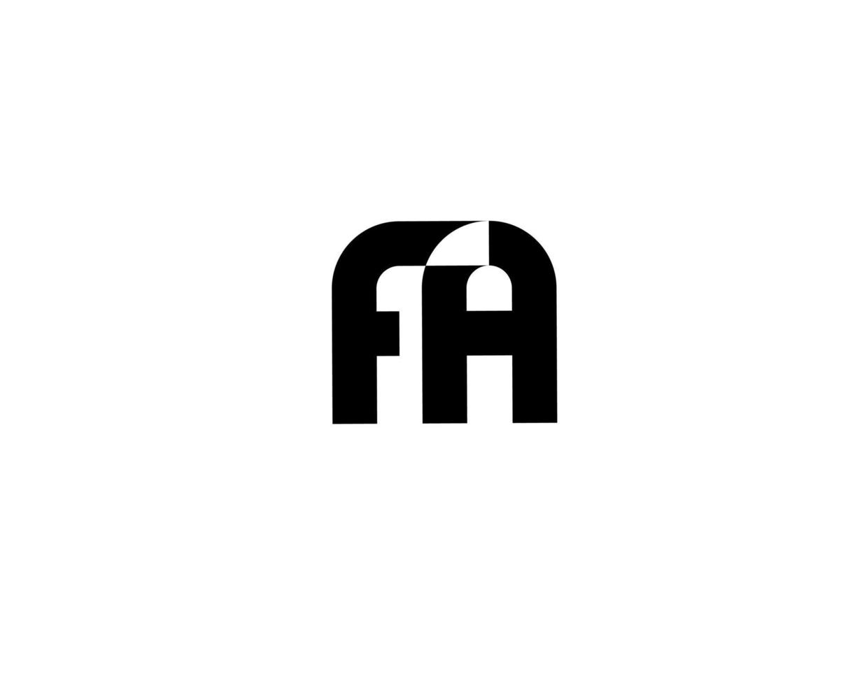 logotipo de la letra inicial fa af af vector