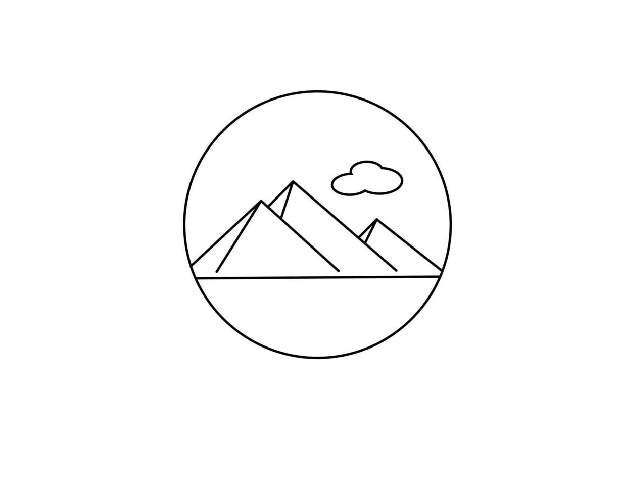 pyramid giza icon vector