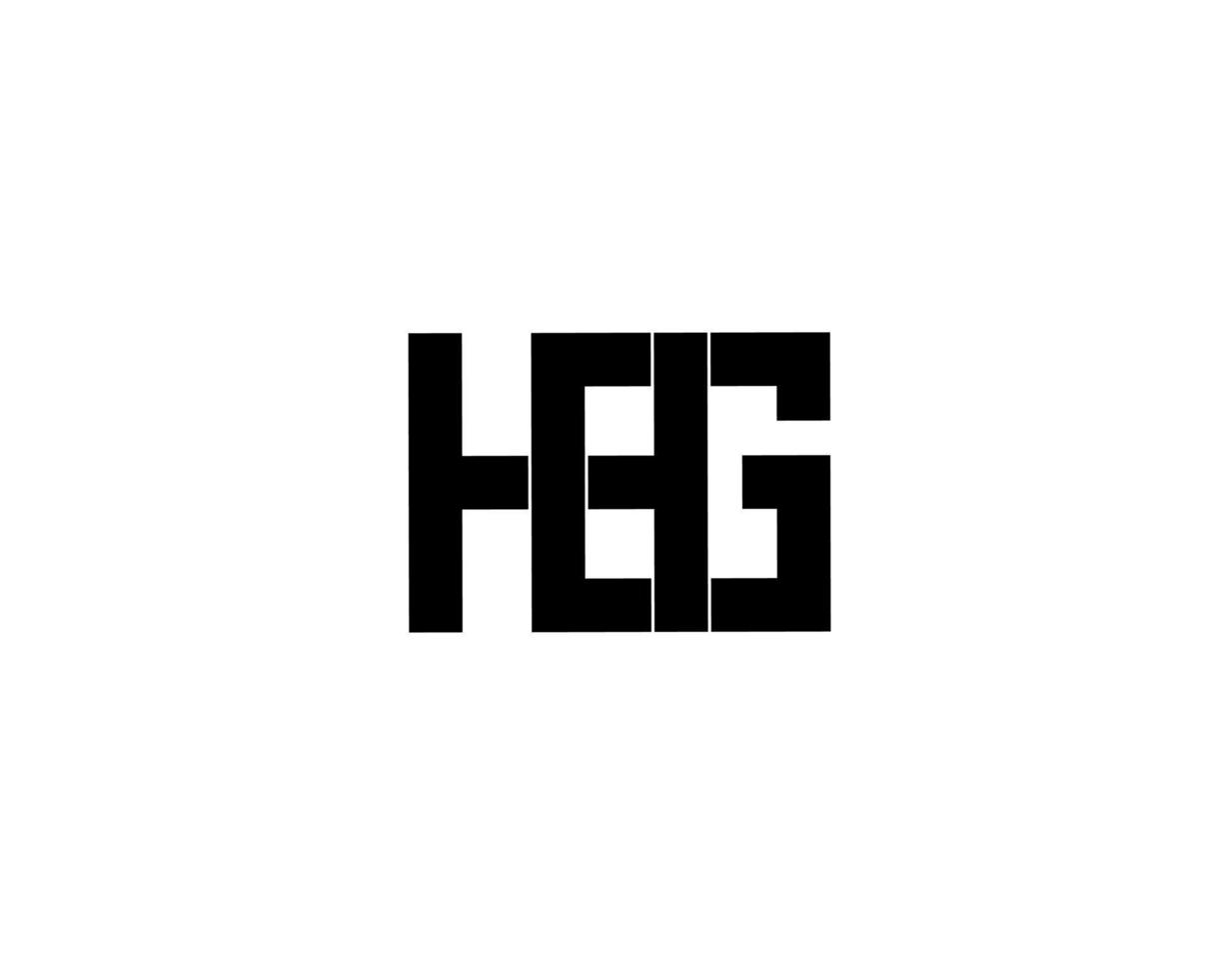 hg gh g h initial letter logo isolated on white background vector