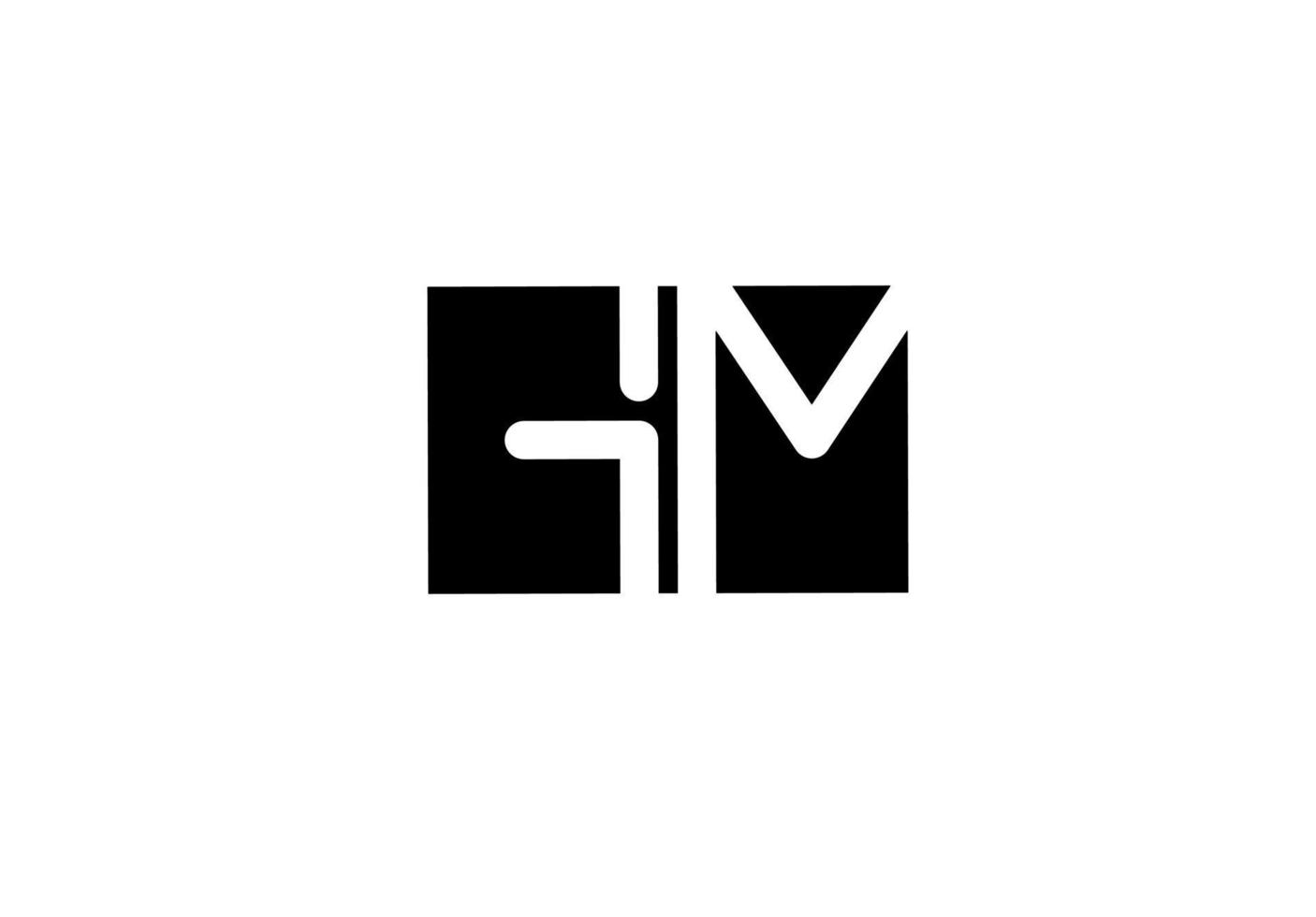 gm mg g m initial lettet logo vector
