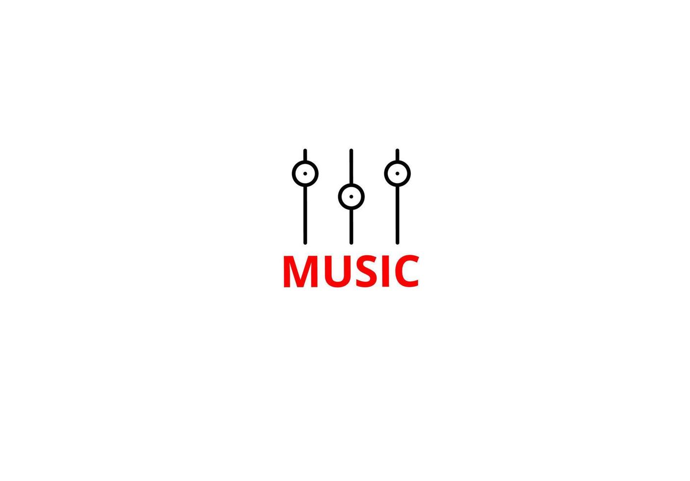 letter m music logo vector