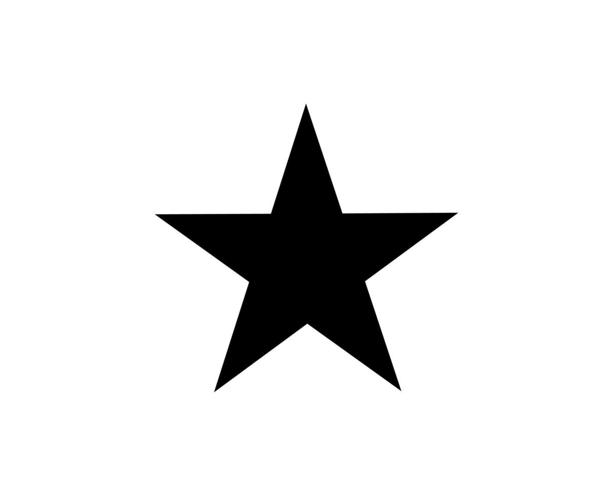 black and white star icon vector