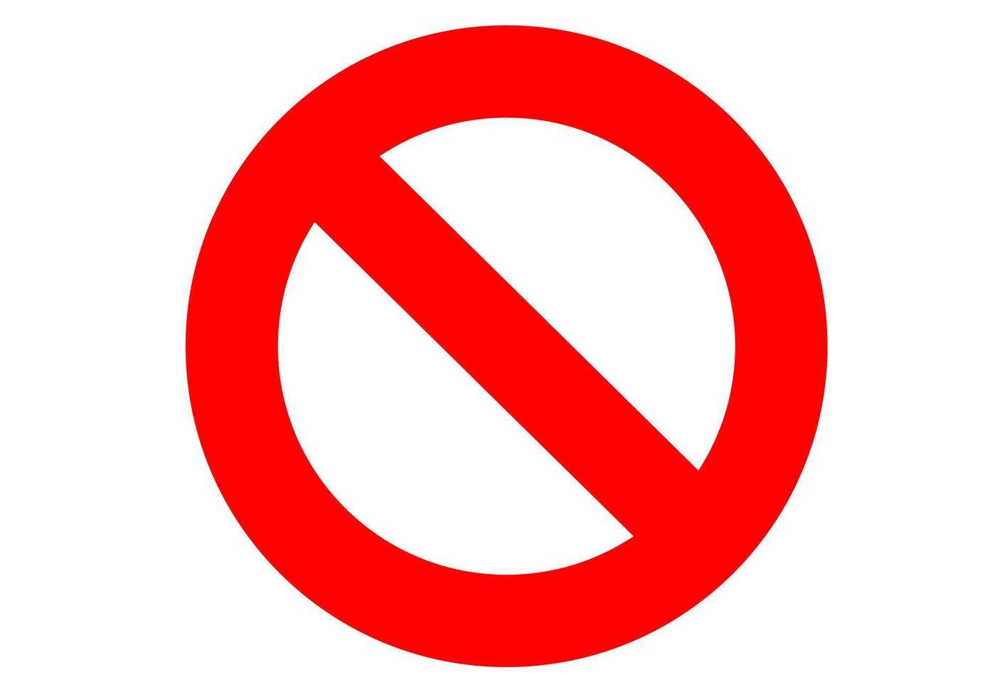 no entry sign vector