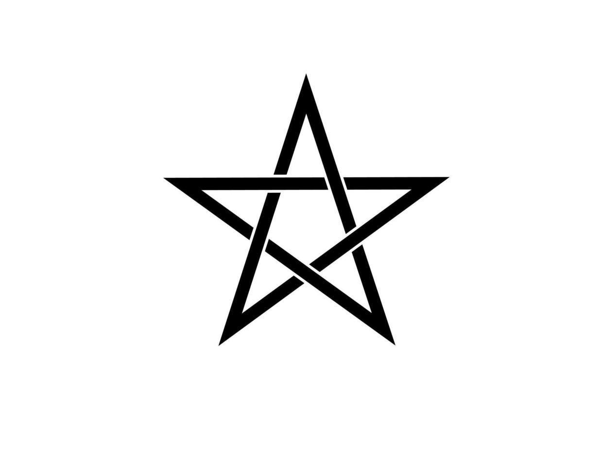 icono de estrella de cinco puntas vector