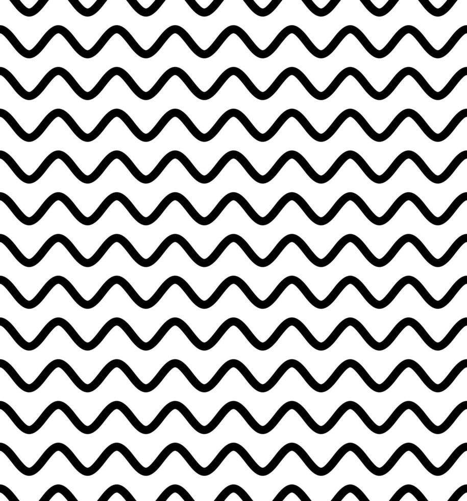 hand drawn wavy line seamless pattern vector