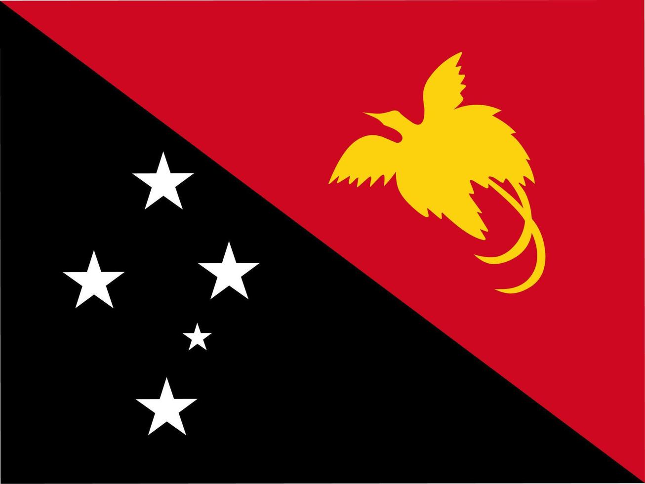 bandera nacional de papua nueva guinea vector