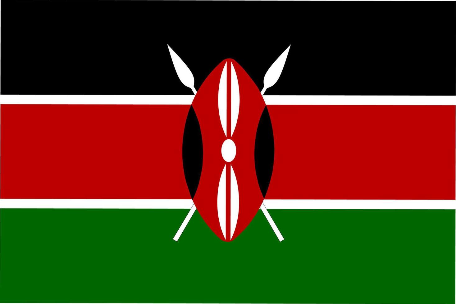 national flag of rebublic kenya vector