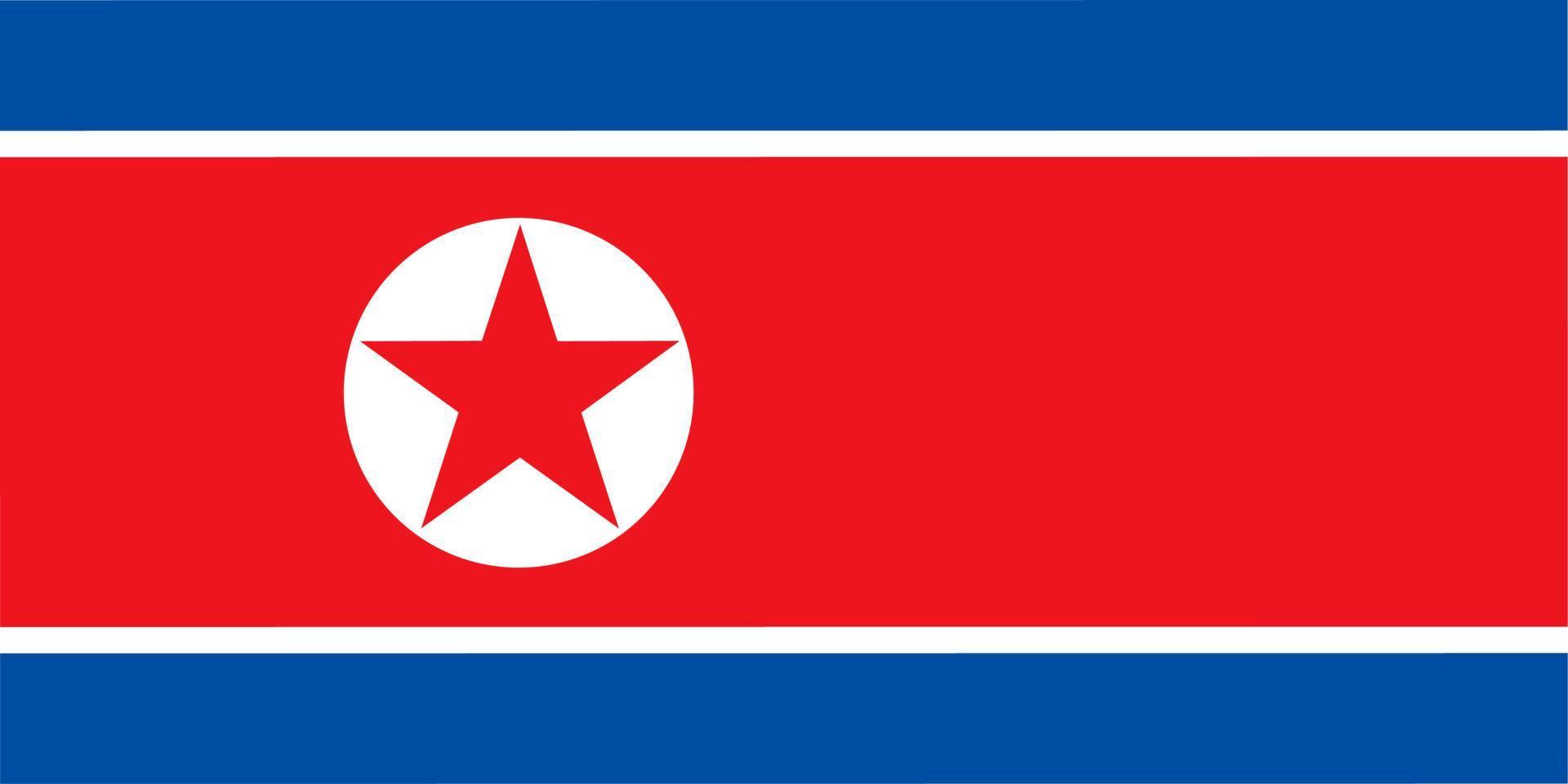 bandera nacional de corea del norte vector