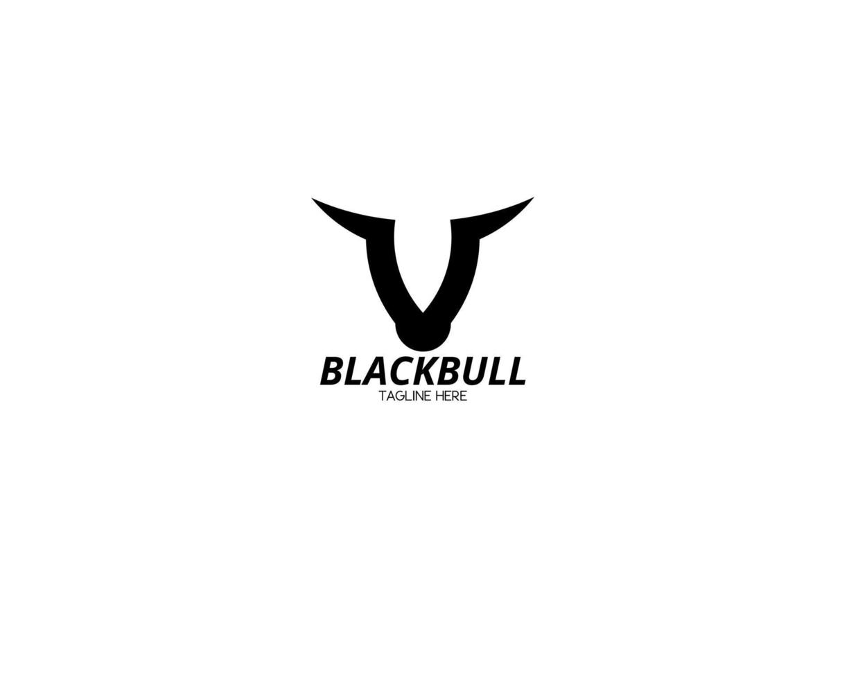 silhouette simple Bull, Cow, Angus, Cattle Head Vector Icon Logo Template