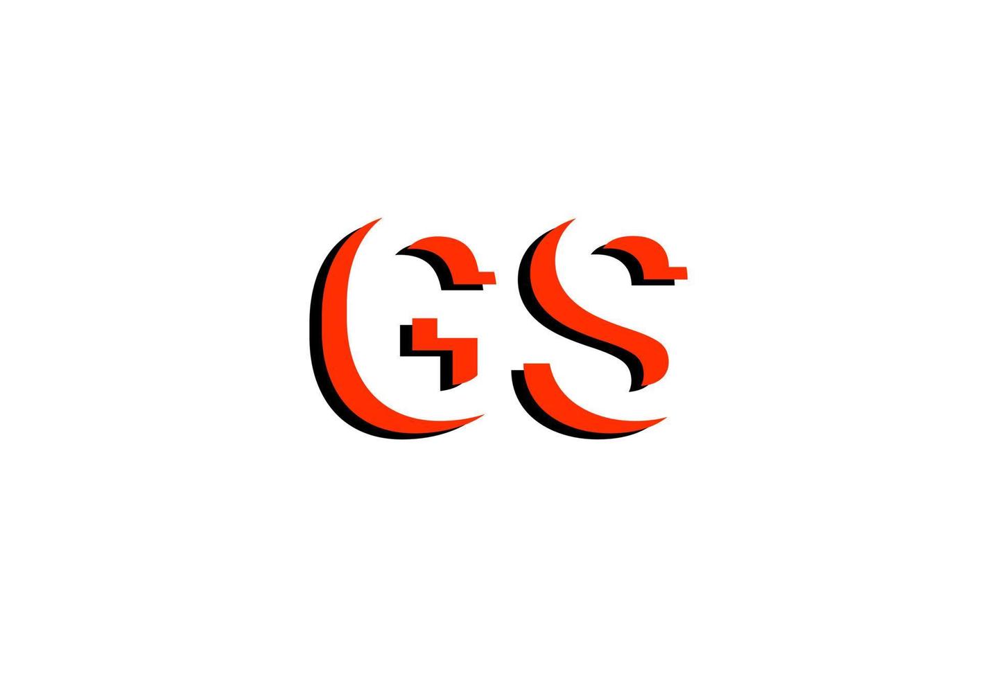 gs sg g s initial letter logo vector