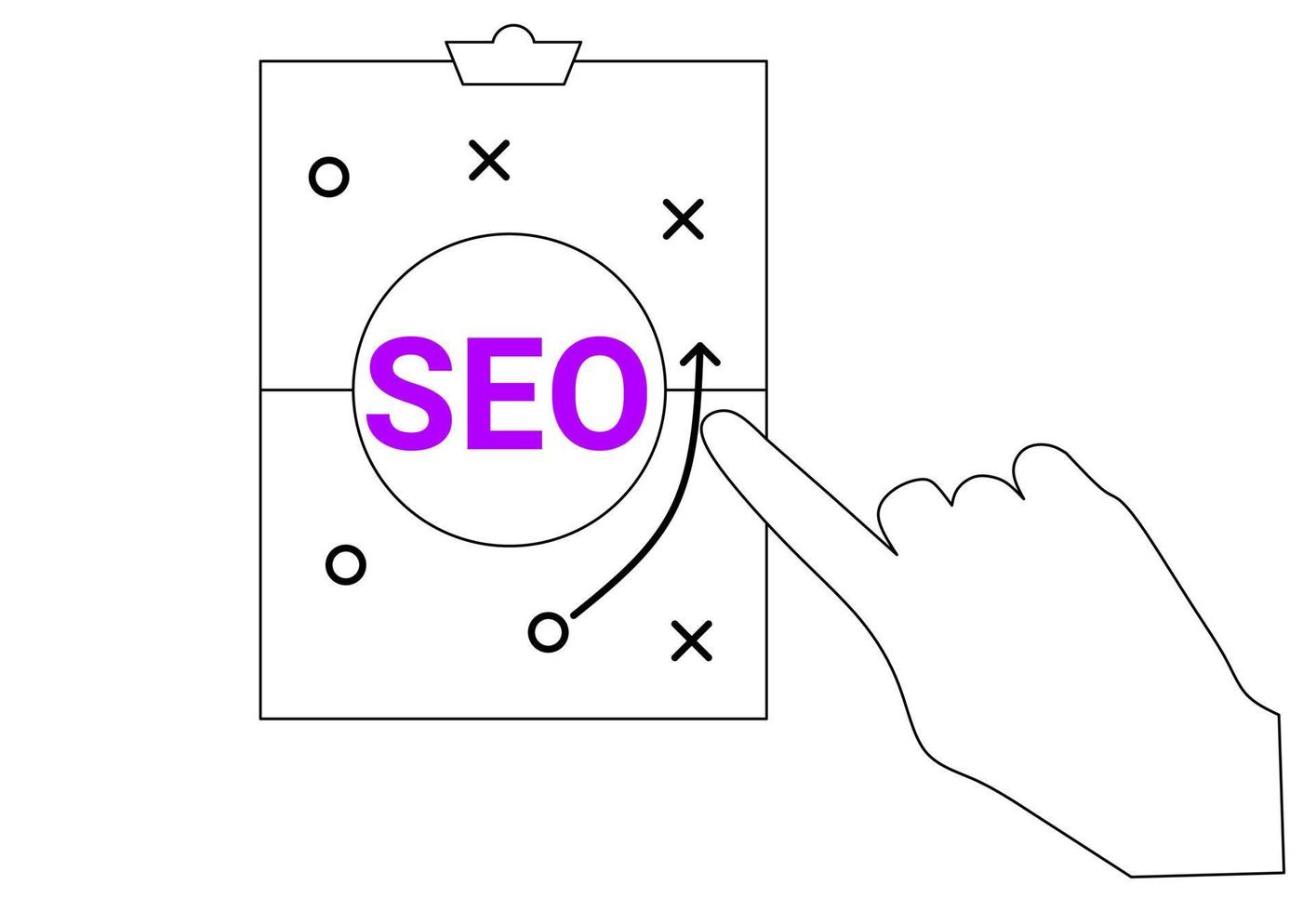 seo strategy illustration vector