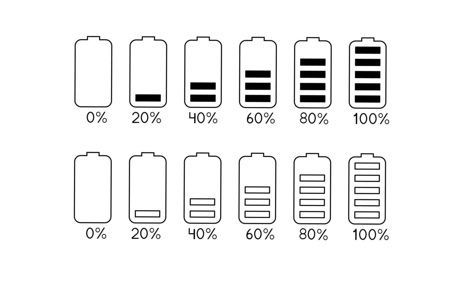 Mobile phone connection level icons. No signal, bad, lte, 3g,4g and 5g network status icon set isolated on white background vector