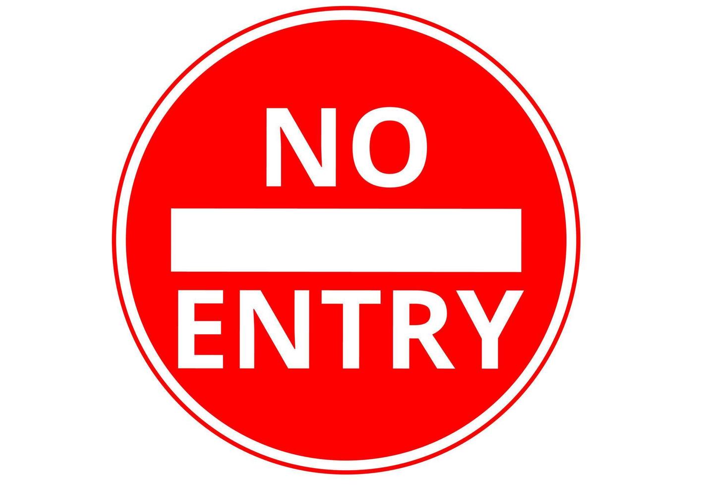 no entry sign vector