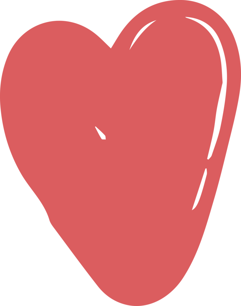 cepillo de corazones, amor dibujado a mano png