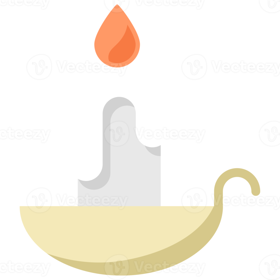 icono de vela en estilo plano png