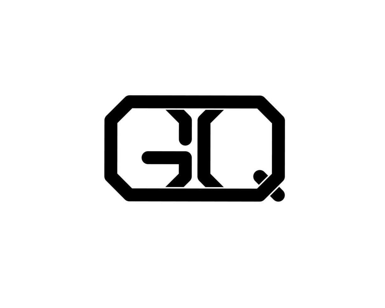 gq qg g q initial letter logo vector