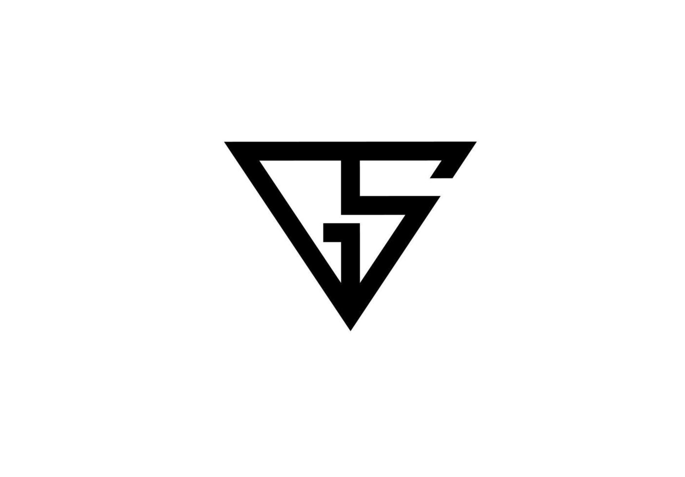 gs sg g s initial letter triangle logo vector