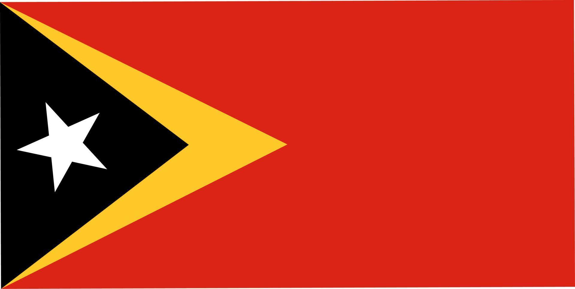 timor leste flag.la bandera nacional de la república democtaric eas timor vector