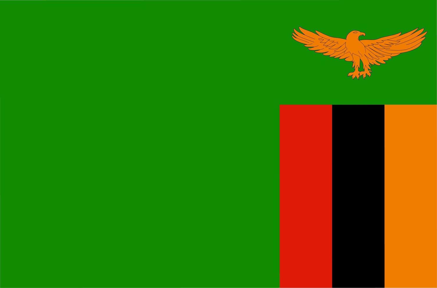 national flag of republic zambia vector