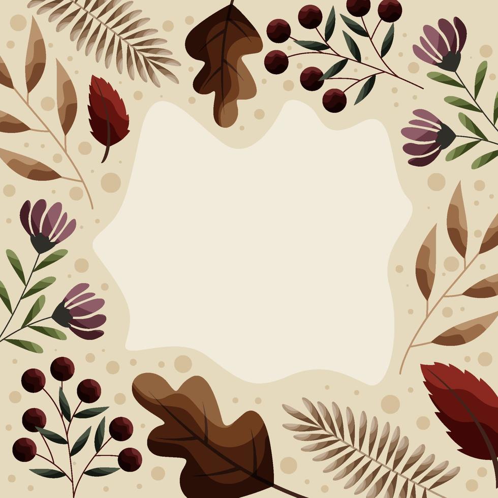 Autumn Floral Background vector