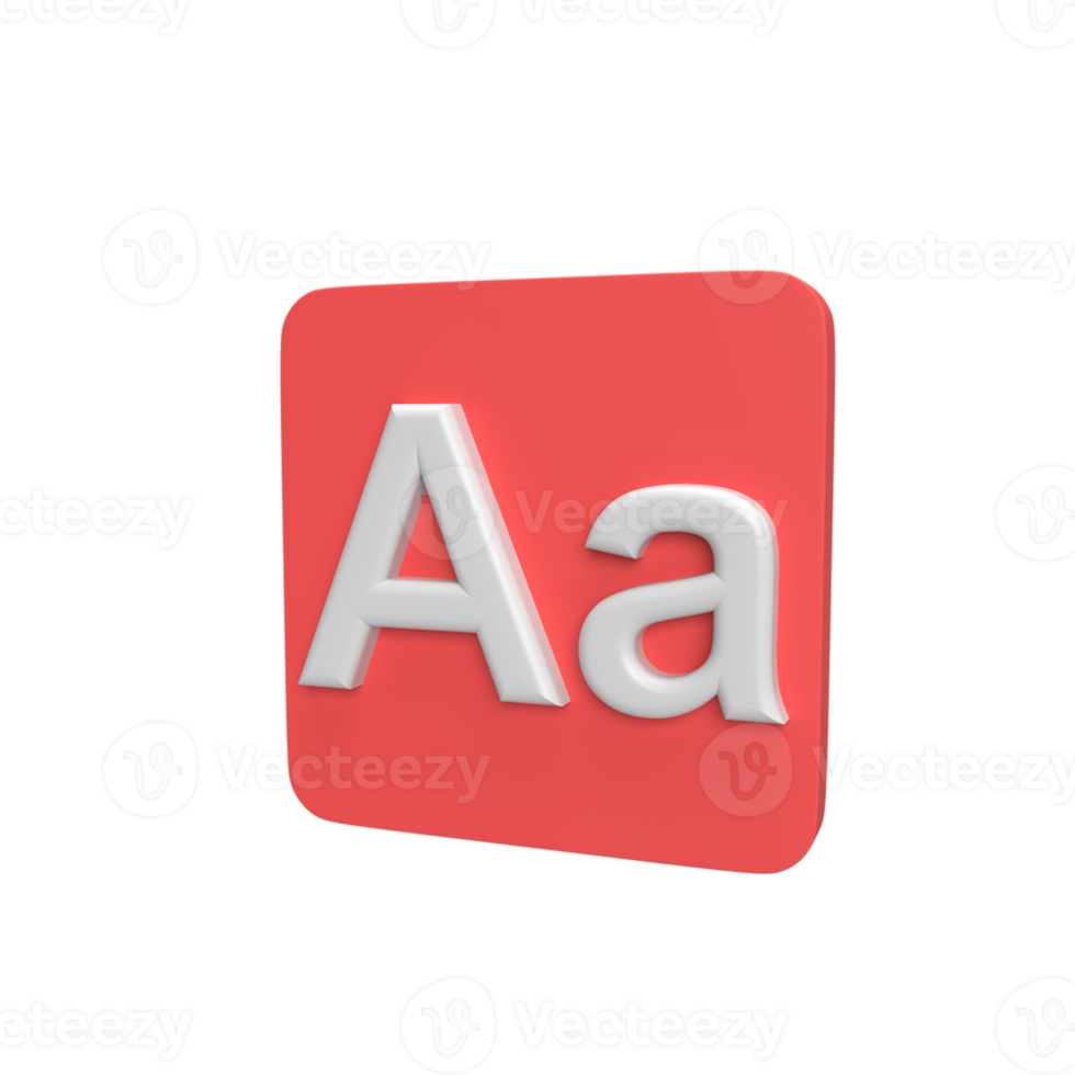 voeg lettertype 3D-model cartoonstijl toe. illustratie weergeven png