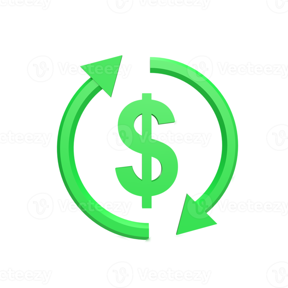 Verwalten Sie Geld 3D-Symbol Modell Cartoon-Stil-Konzept. Abbildung machen png