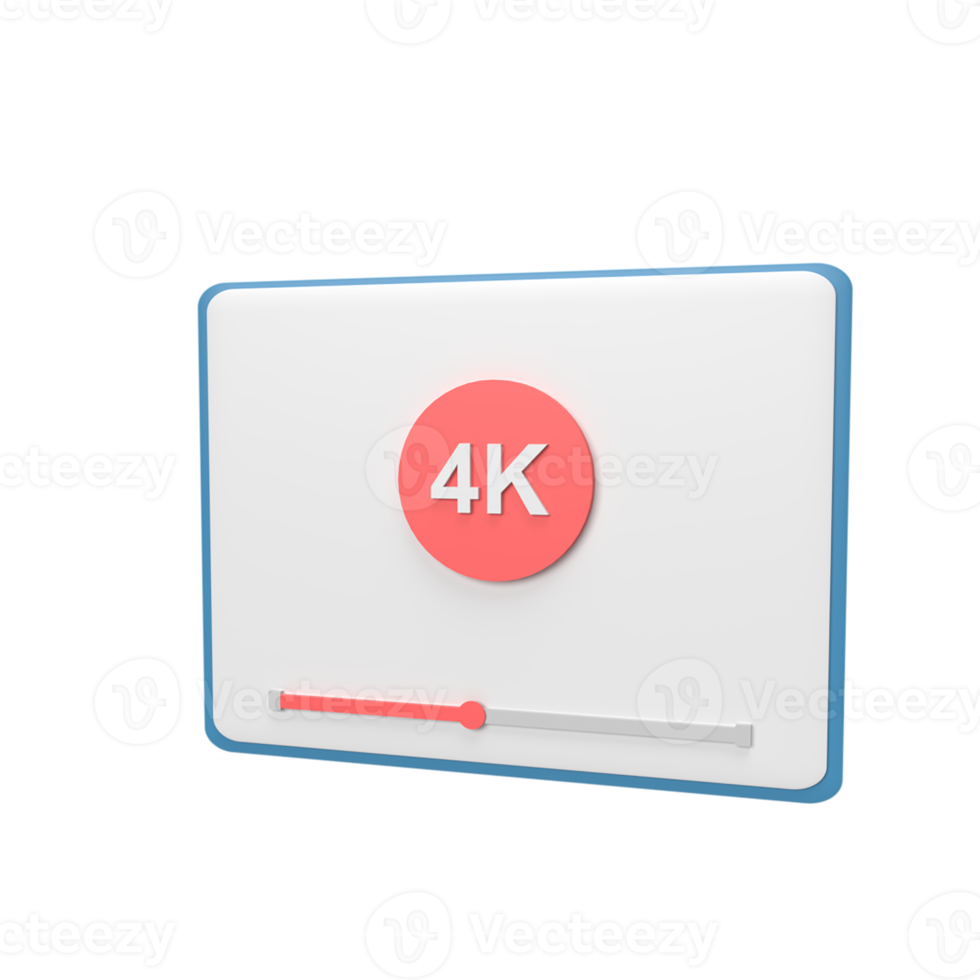 interface video player. Social media concept. model cartoon style. render illustration png