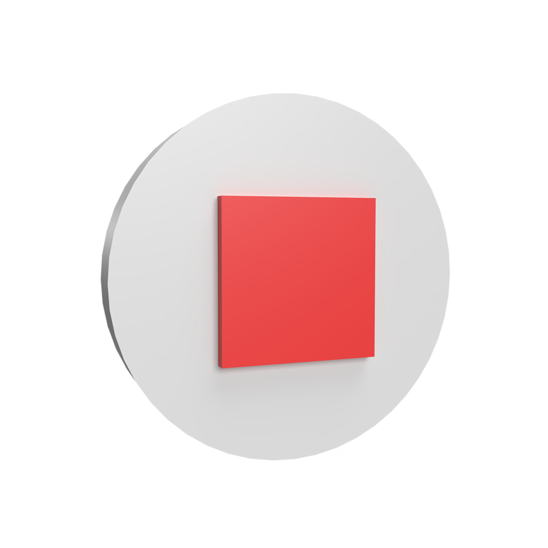 3d rendering stop button isolated 10161426 PNG