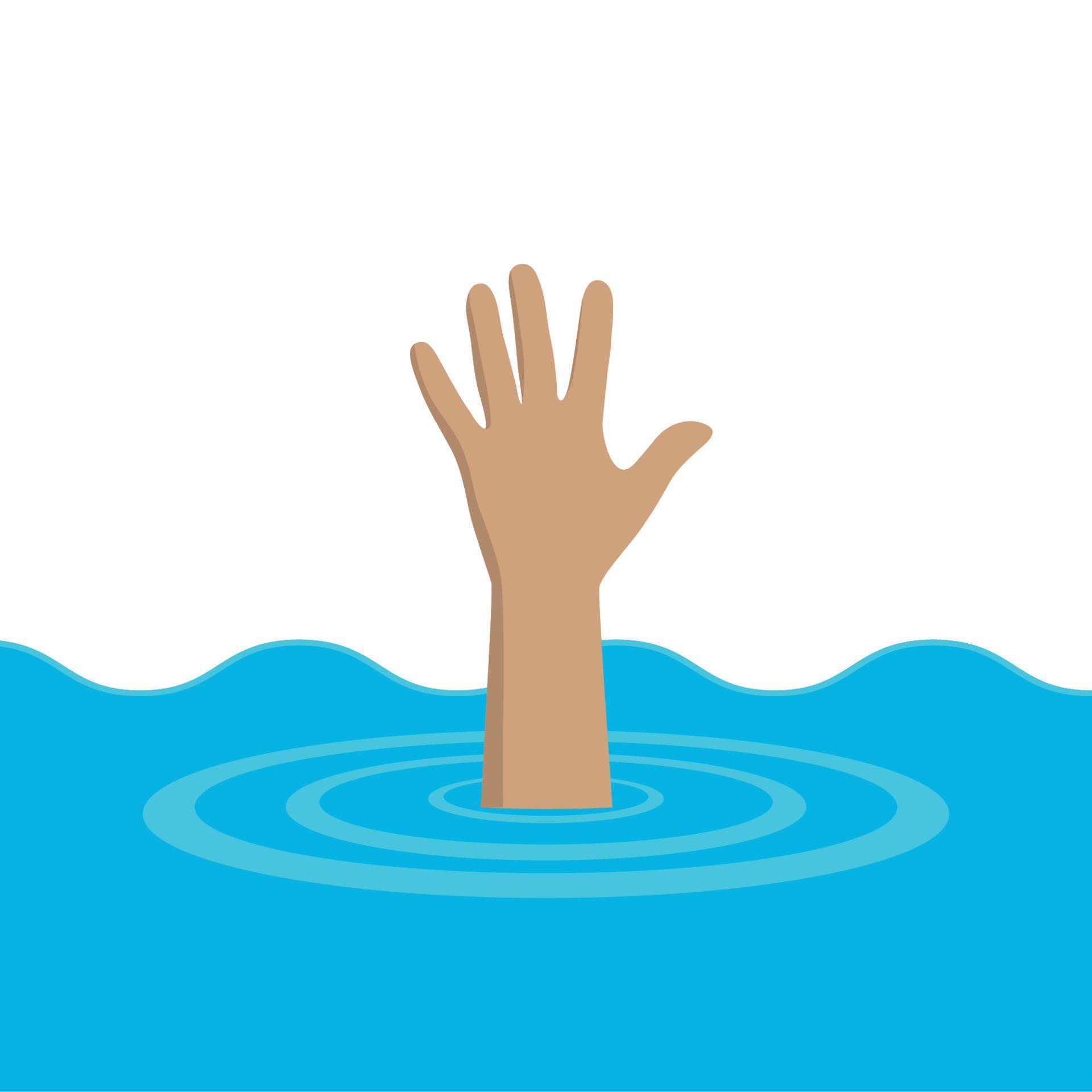 Drowning man's hand 8479734 Vector Art at Vecteezy